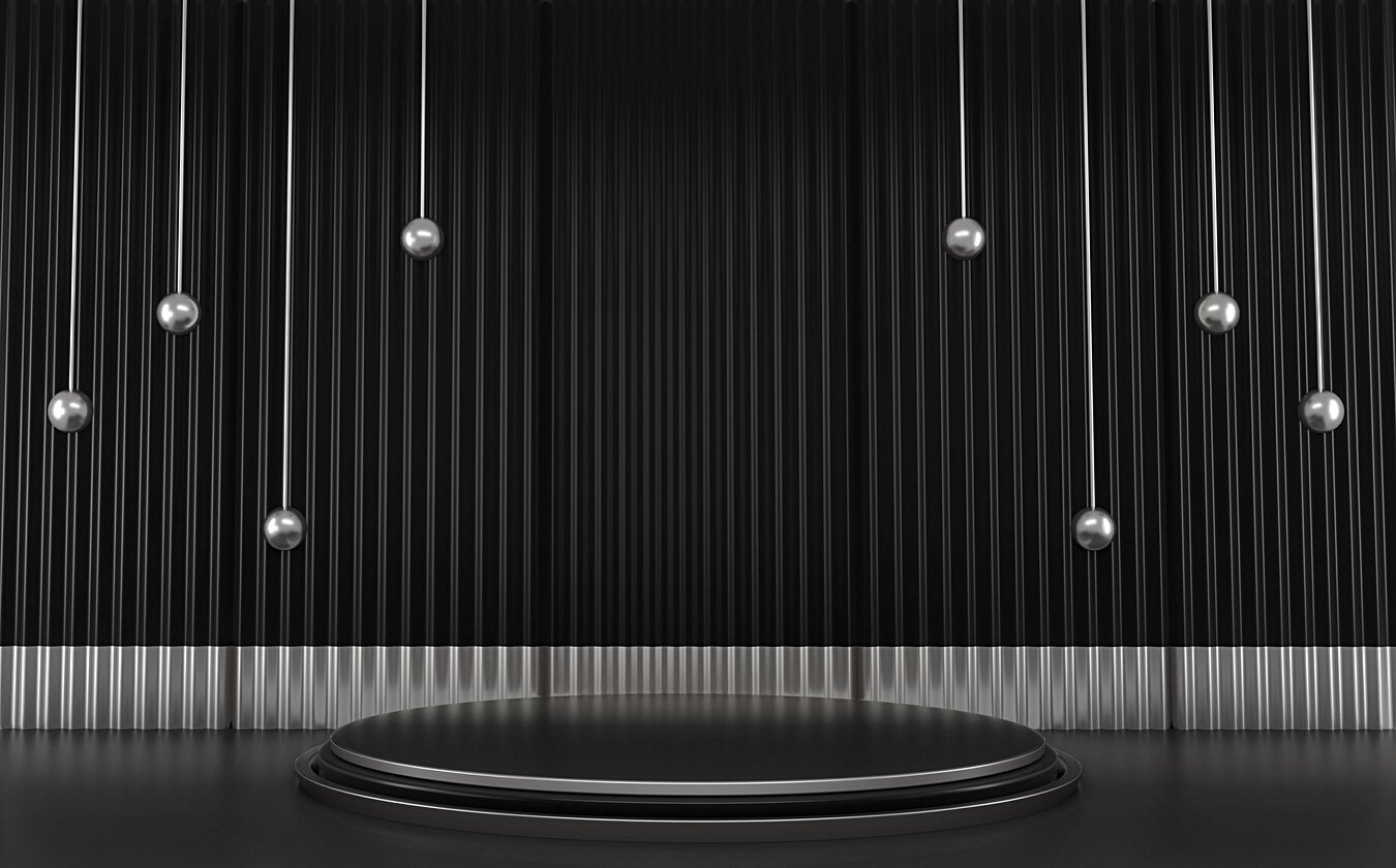 Black and Golden Luxury Podium China Style for Product.